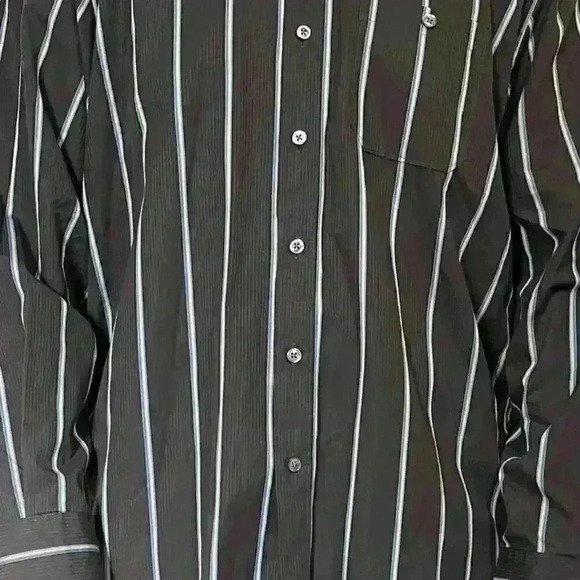 Tommy Bahama Dark Gray Striped Long Sleeve Button Down Shirt XXL - Picture 4 of 10